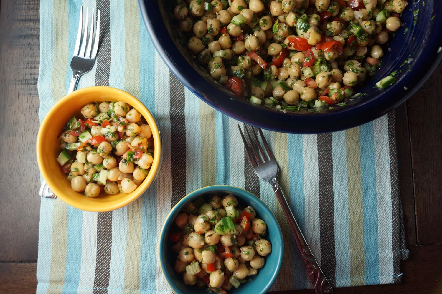 7.17.15 Chickpea Tabbouleh with Carrot Greens