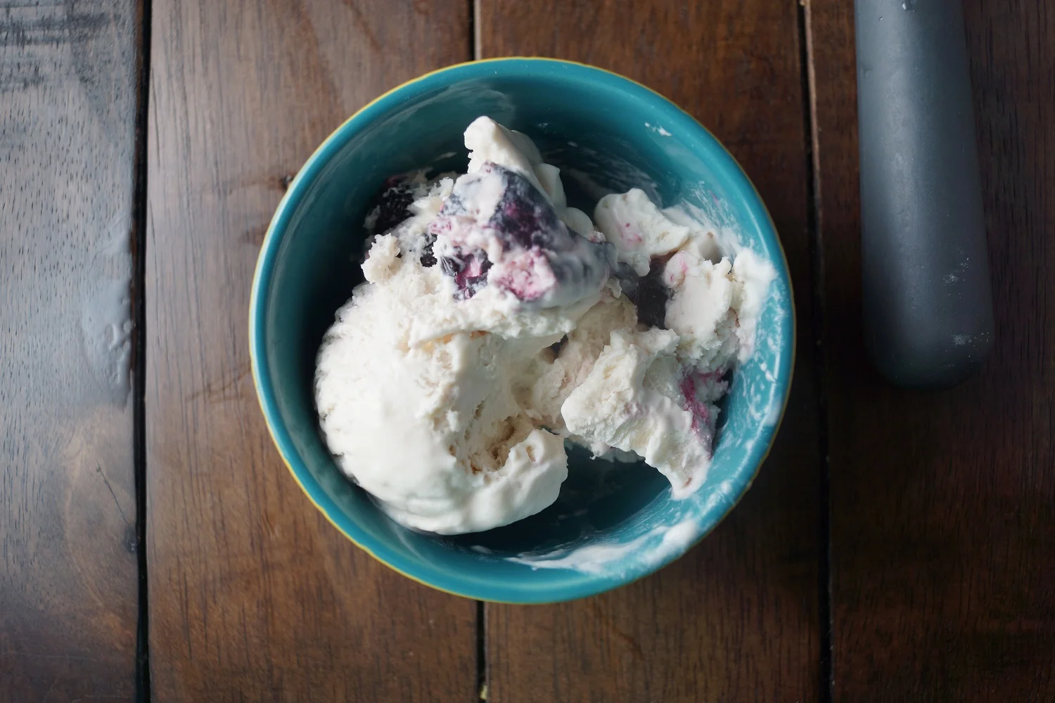 7.28.15 Roasted Sweet Cherry and Honey Ice Cream