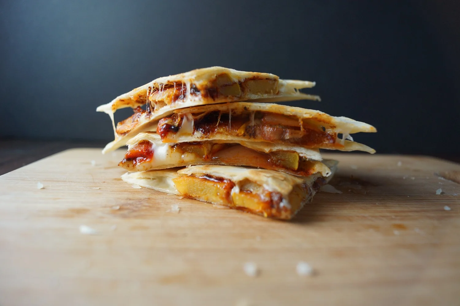 9.29.15 Chile Roasted Squash and Sweet Pepper Quesadillas