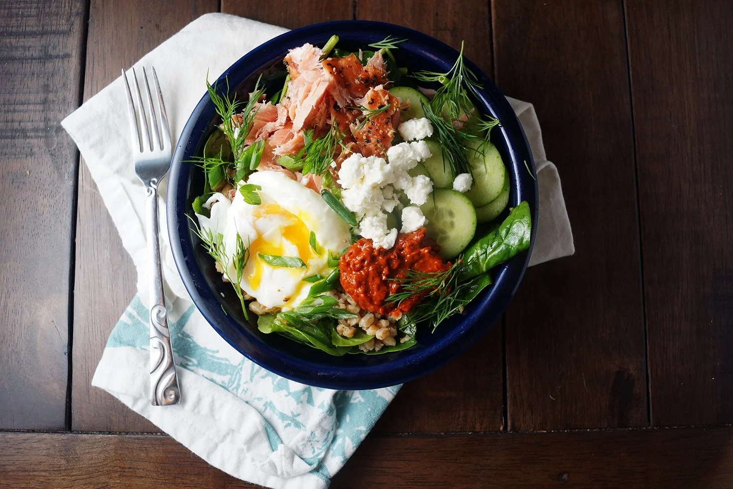 1.20.16 Smoked Salmon, Spinach, and Farro Bowls