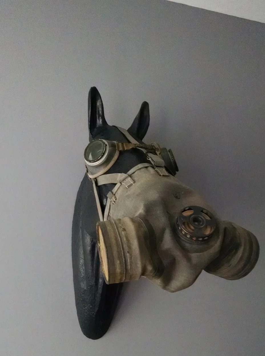 1940's Horse Gas Mask on Display Mount — AGENT GALLERY CHICAGO