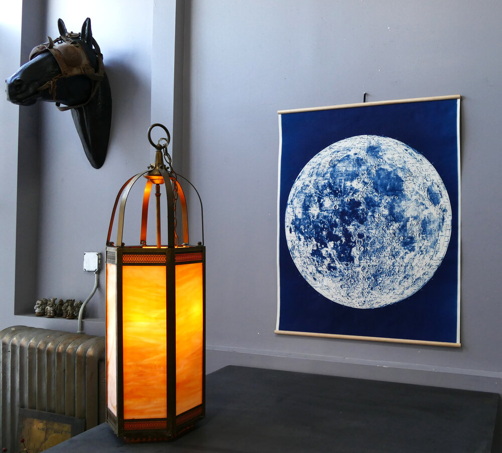 Moon Cyanotype (blue moon) — AGENT GALLERY CHICAGO