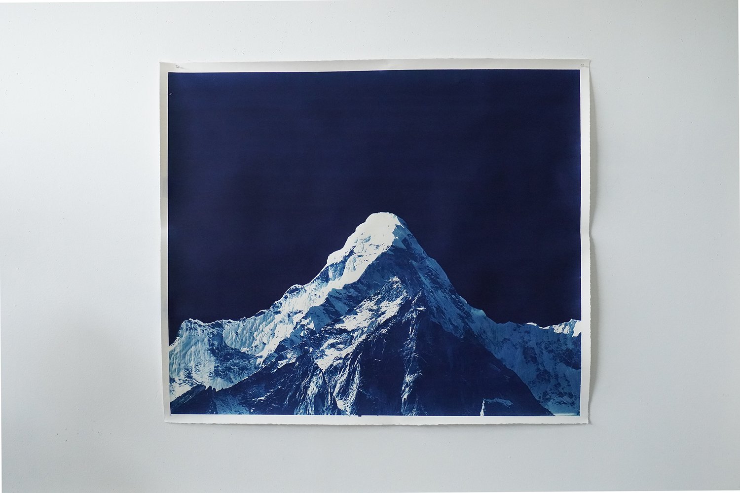 Large Mountain Cyanotype on Watercolor Paper — AGENT GALLERY CHICAGO