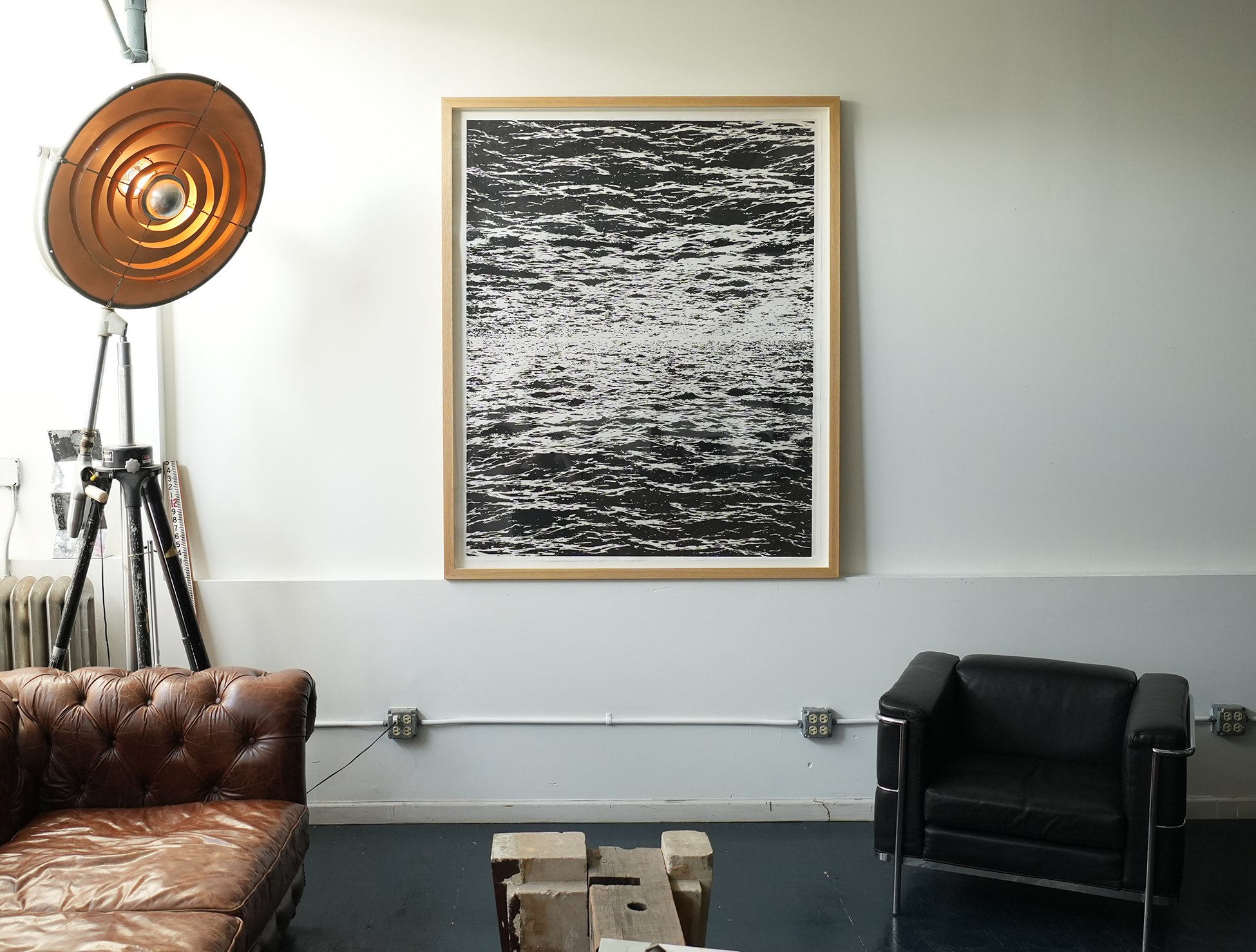Framed 'Mirror' Water Series 56.5