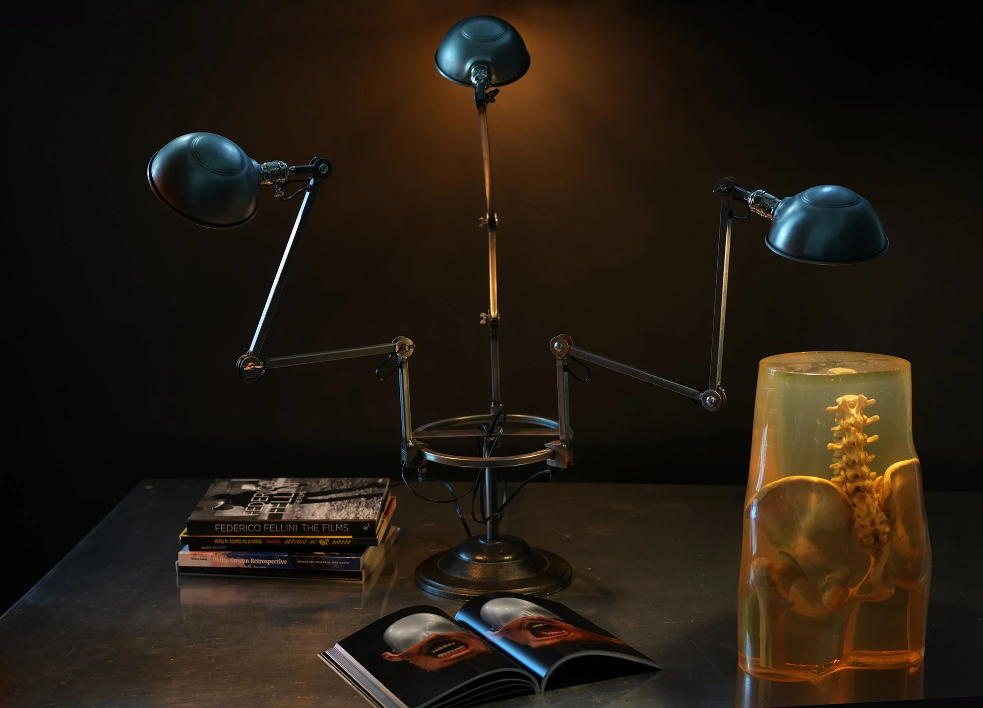 Original Custom 'Library Task Lamp' Three Arm