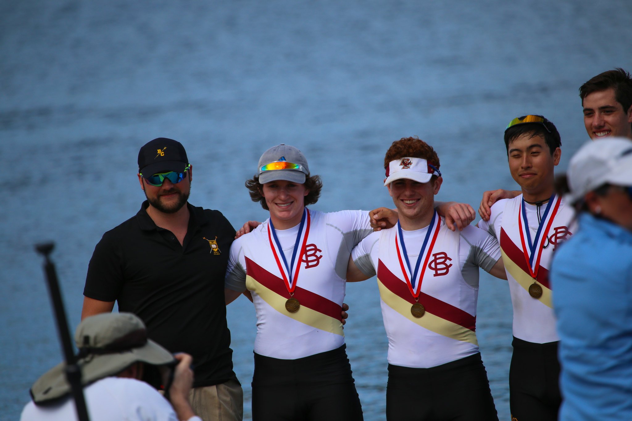  Head Coach Nick Guida with our 2018 3V8+, NERC champions 