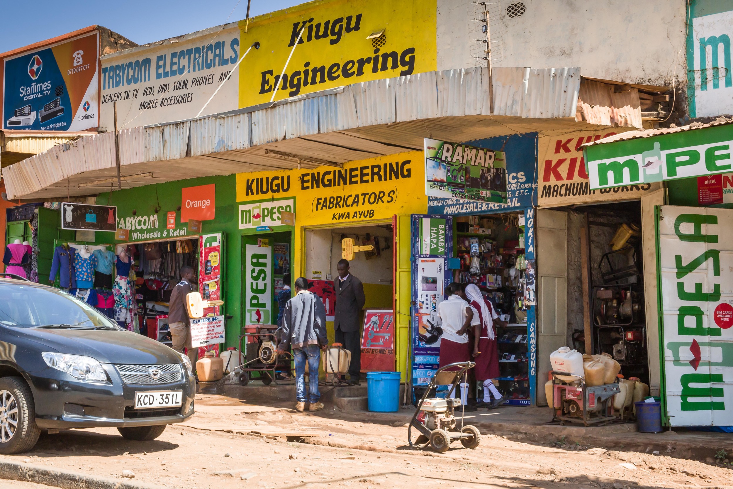 Typical Street of Shops, Meru, Kenya