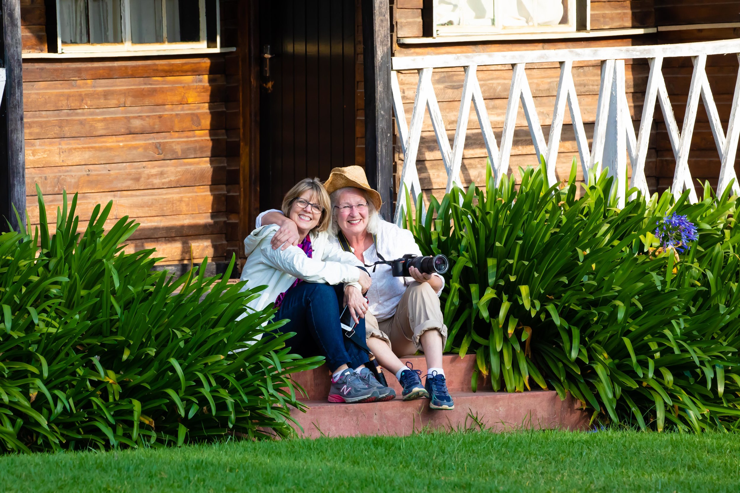 Cheryl and Sharla, The Sportsman's Arms Hotel, Nanyuki, Kenya