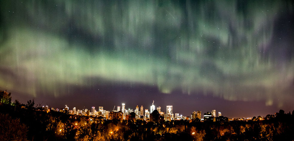 Aurora over Calgary