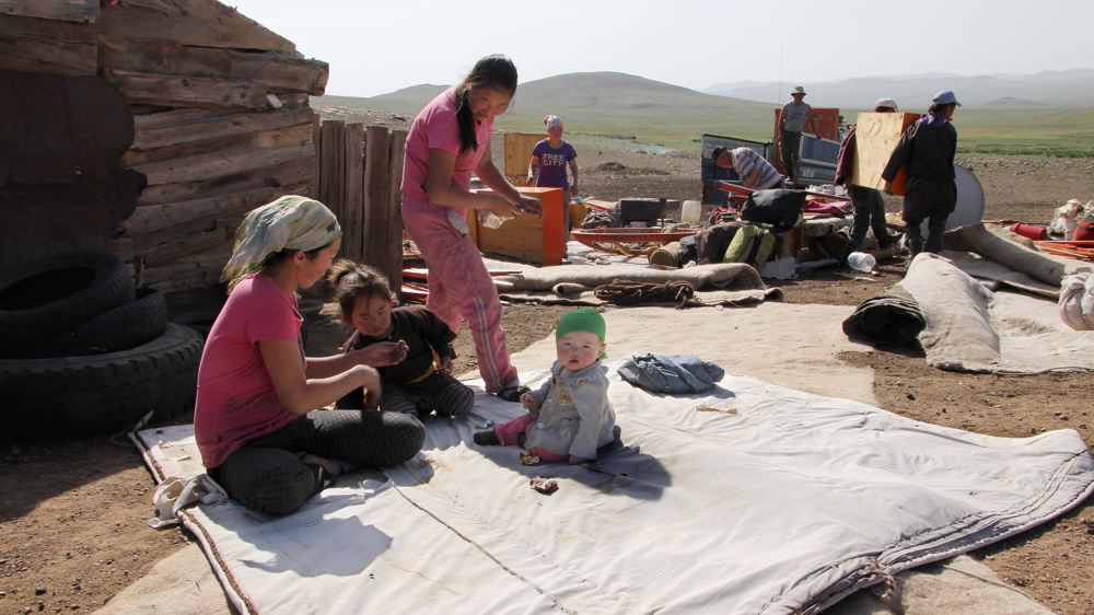 Nomadic family, central Mongolia