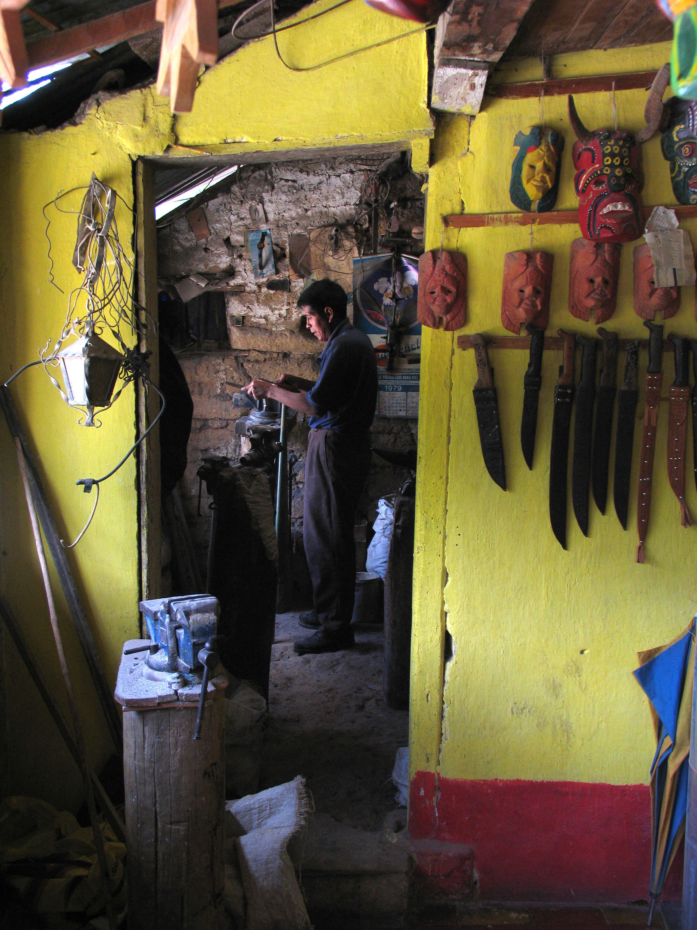 Knife maker, Chichicastenango, Guatemala