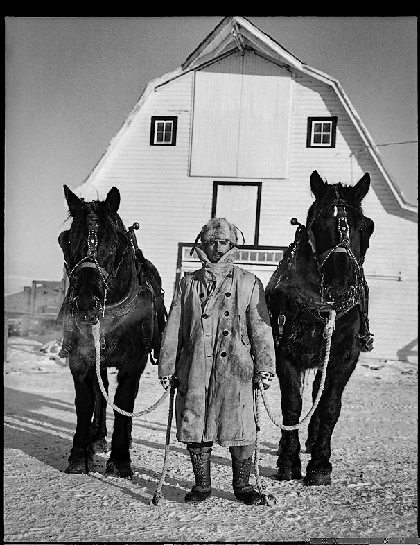 Tim in grandpa's winter gear, Pekisko