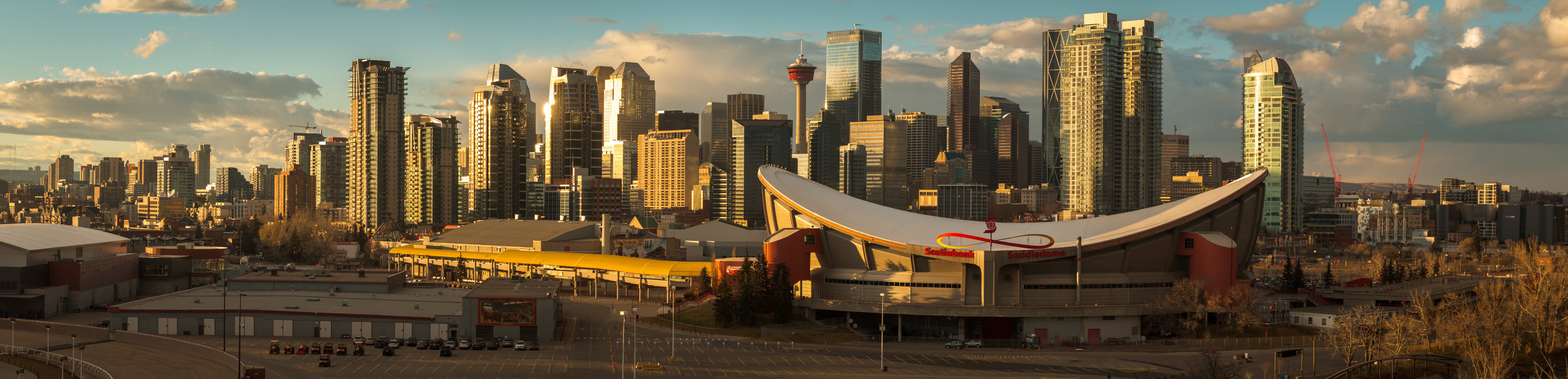 Downtown Calgary and the Saddledome