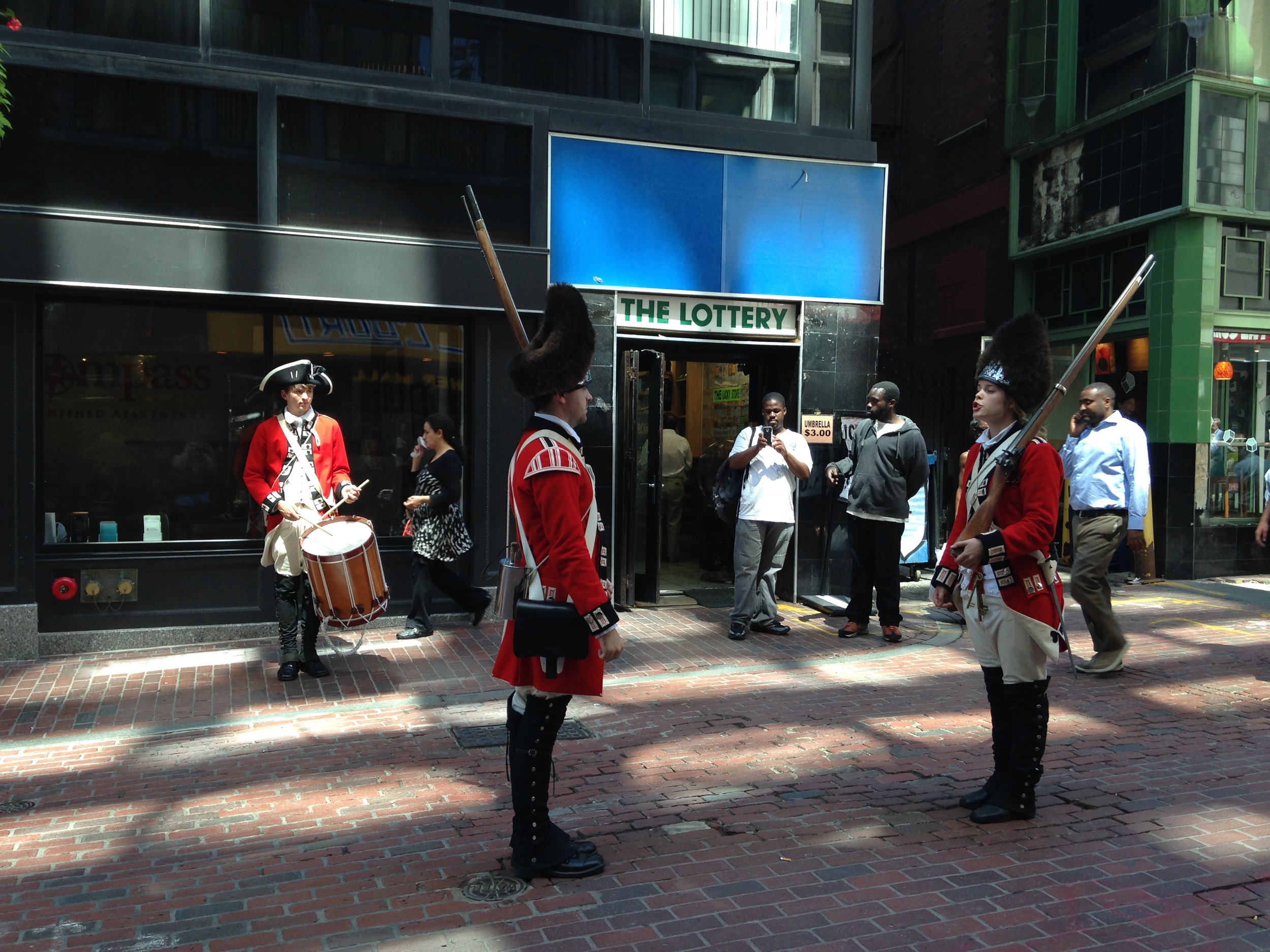 Performance art, sorta, in the North End.