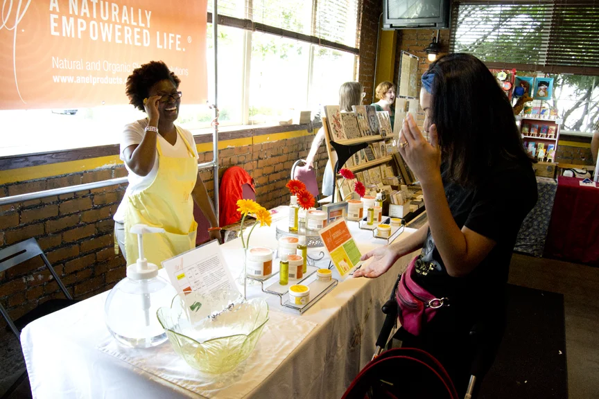 Getting some beauty goods with Shevaughn at ANEL, A Naturally Empowered Life. 