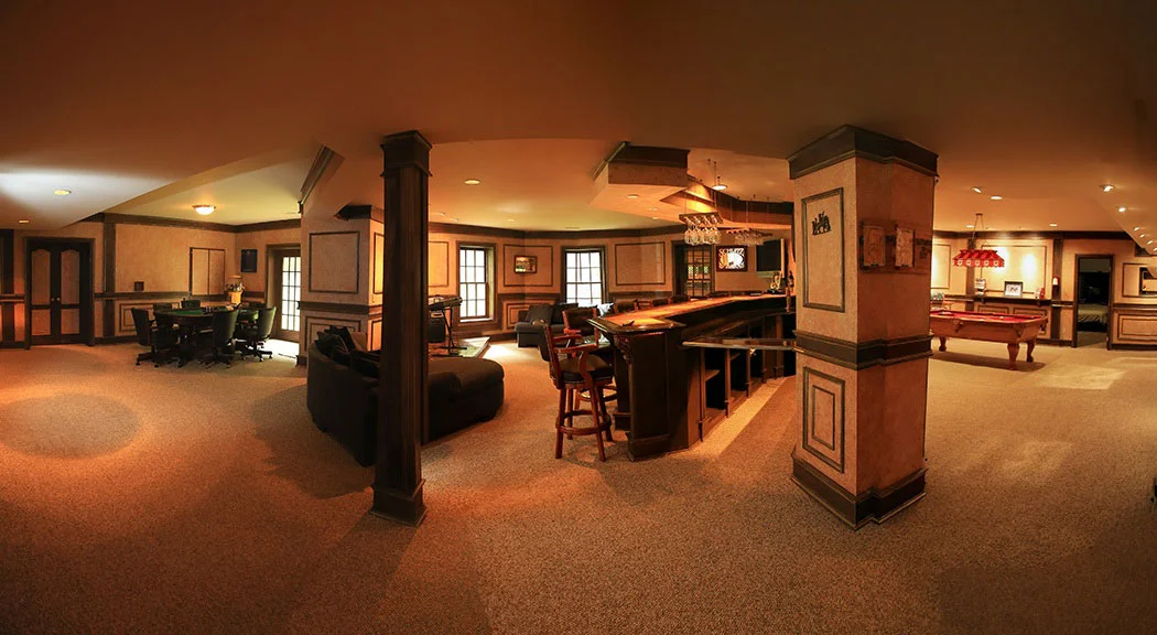 Interior Real Estate Photo Panoramic Basement
