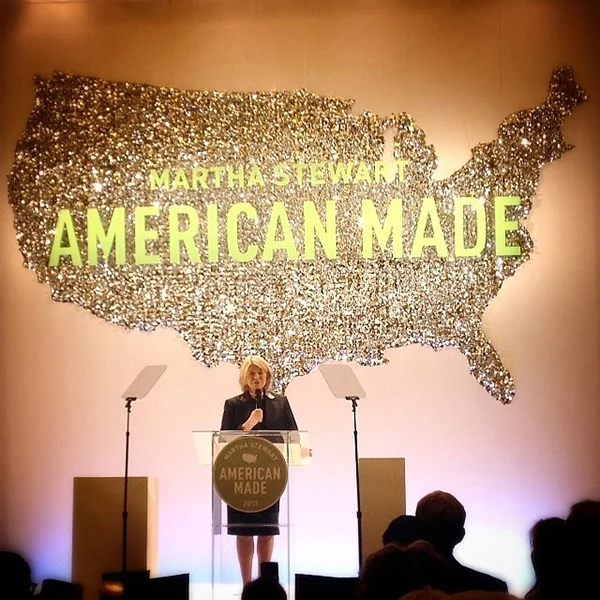 Martha addressing the attendees at the American Made event last fall.