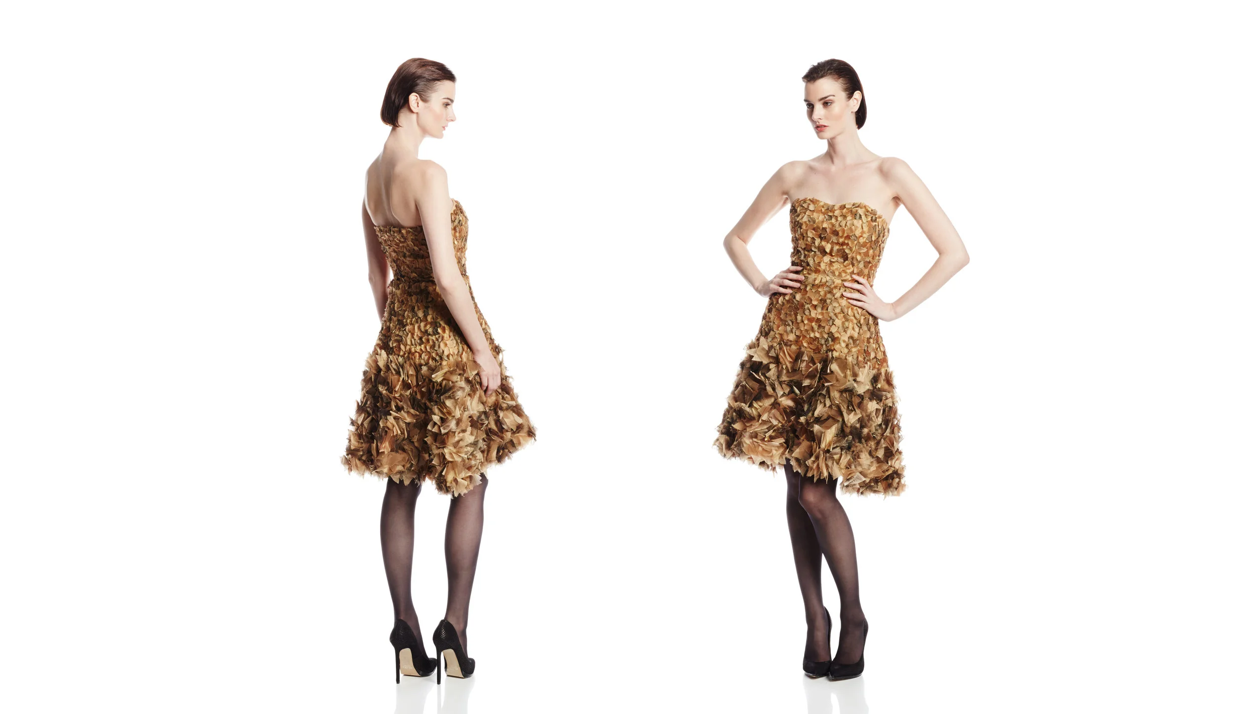 Gold Strapless Cocktail Dress.jpg