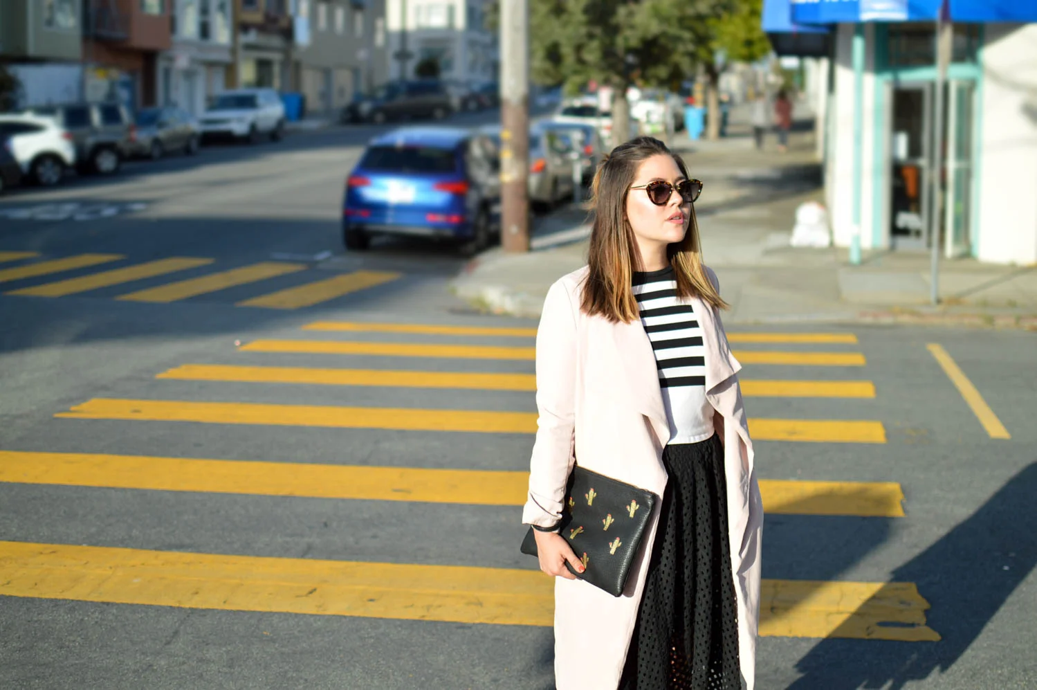 Summer Coats & Cactus Clutches via. www.birdieshoots.com