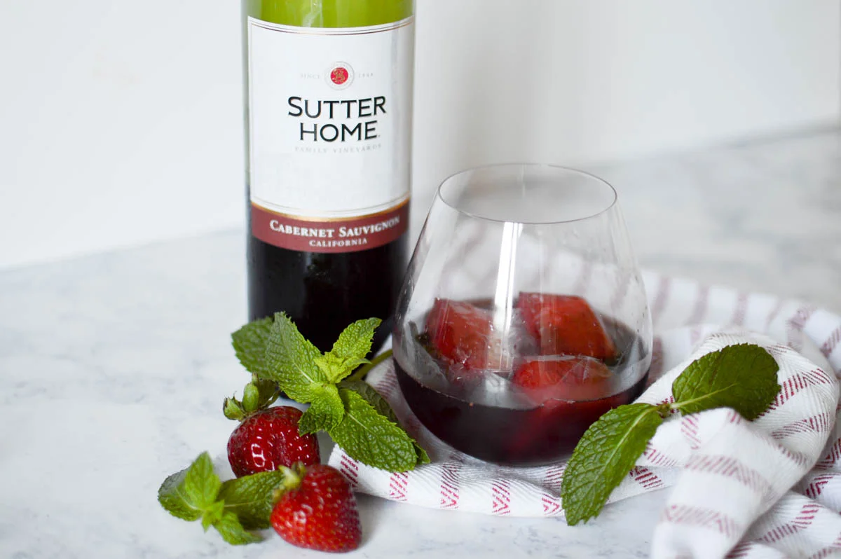 Strawberry Mint Wine Cocktail