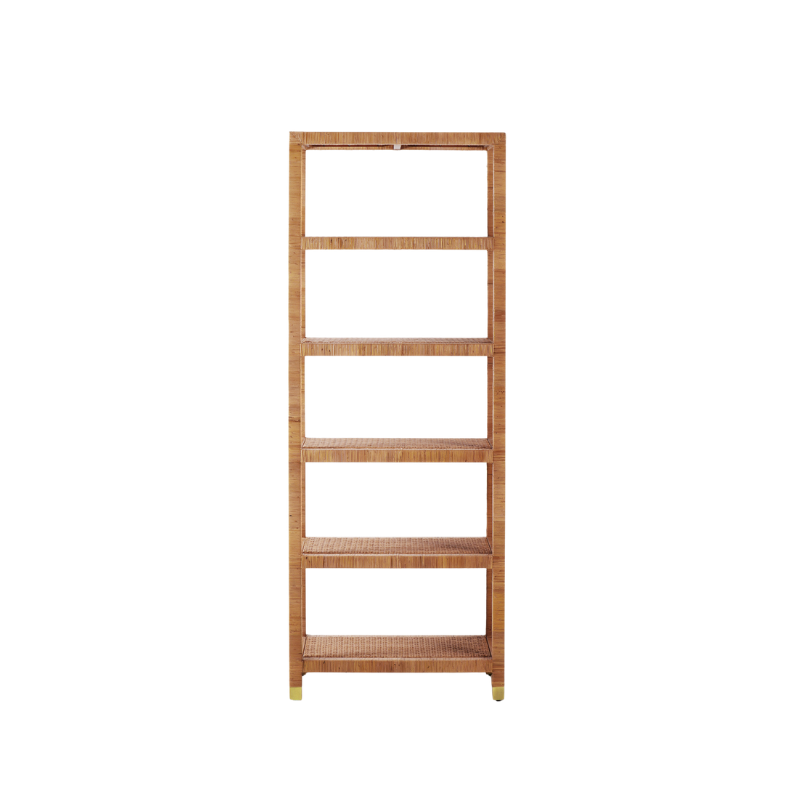 Serena and Lily Rattan Bookshelf Dupe Look for Less | The Pacific Standard Blog