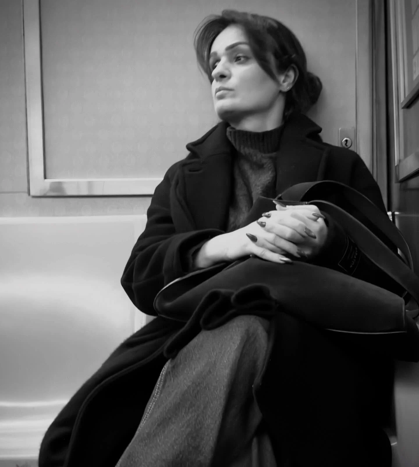 I don&rsquo;t know&hellip; she just reminded me of old New York glamour. #seenonthesubway #environmentalportrait