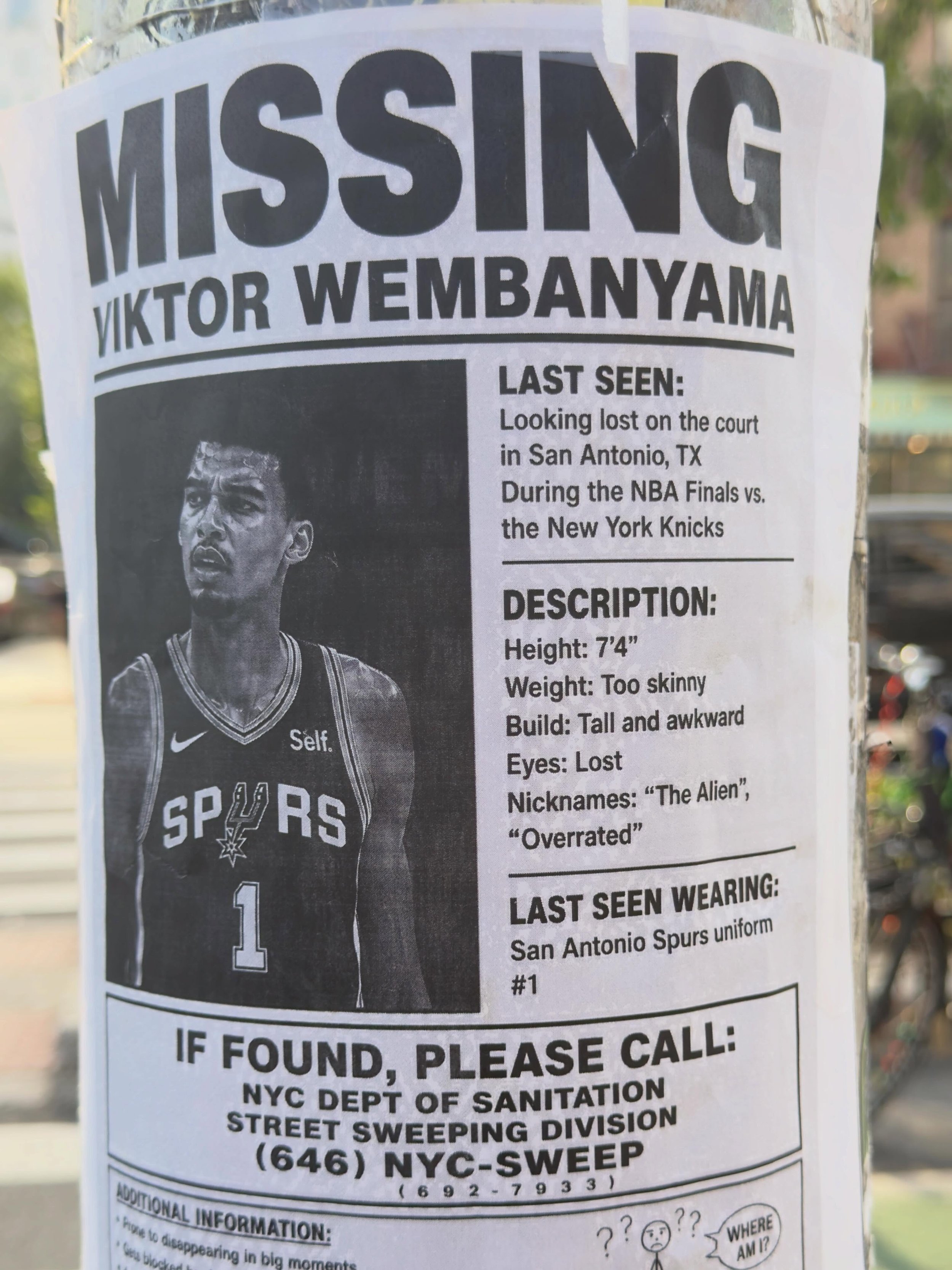 Well that didn&rsquo;t take long. #nbafinals #seenonmywalk #nyknicks
