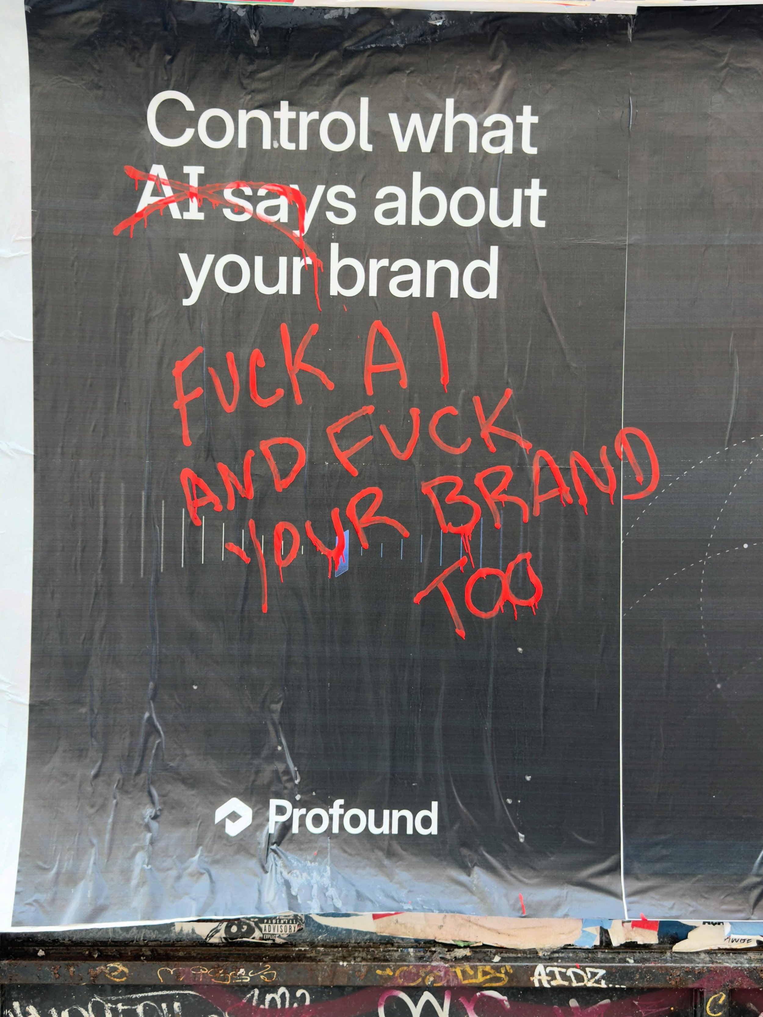 Been reading a lot about AI backlash and I guess it&rsquo;s true? #seenonmywalk