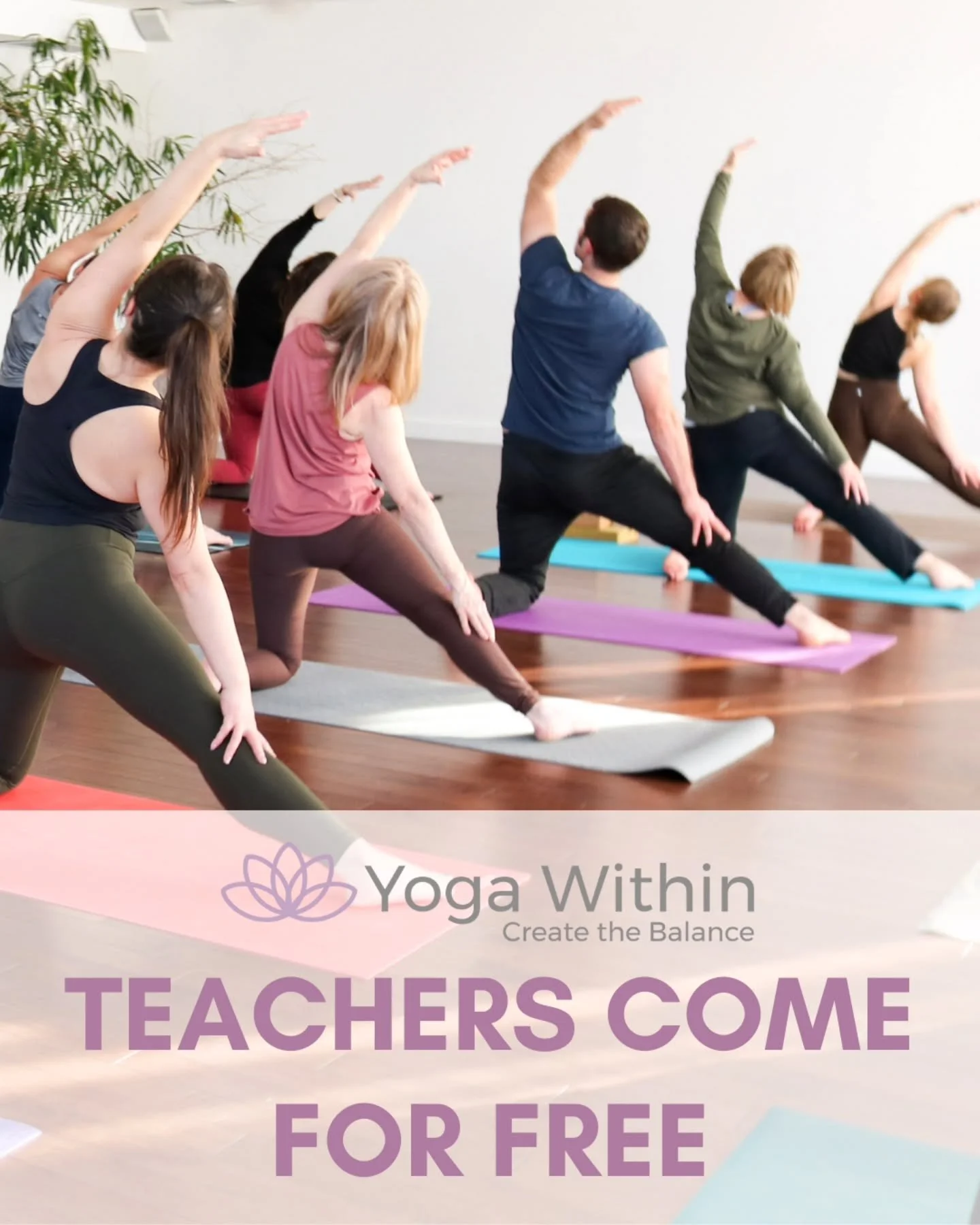 Alberta Teachers, we support you, and we're here to help you find some calm. Starting this Monday, any Alberta school teacher affected by the strike can receive a FREE 5-class pass by bringing in ID to the studio or email loveit@yogawithin.ca 

#yeg 