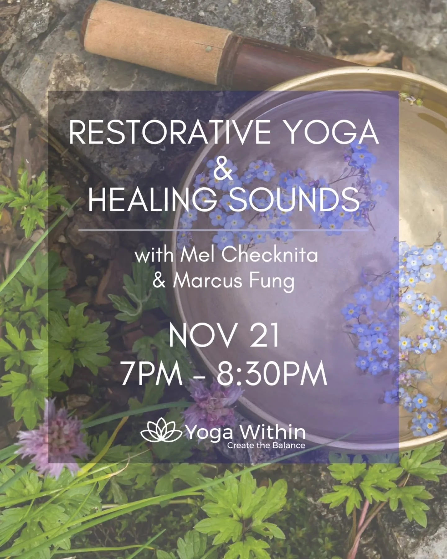It's back! Whether you missed last month's event or just want to experience the magic again, don't miss your chance! 

 Join Mel &amp; Marcus for a restorative yoga &amp; healing sounds journey. Mel will lead you through a Restorative Yoga practice d