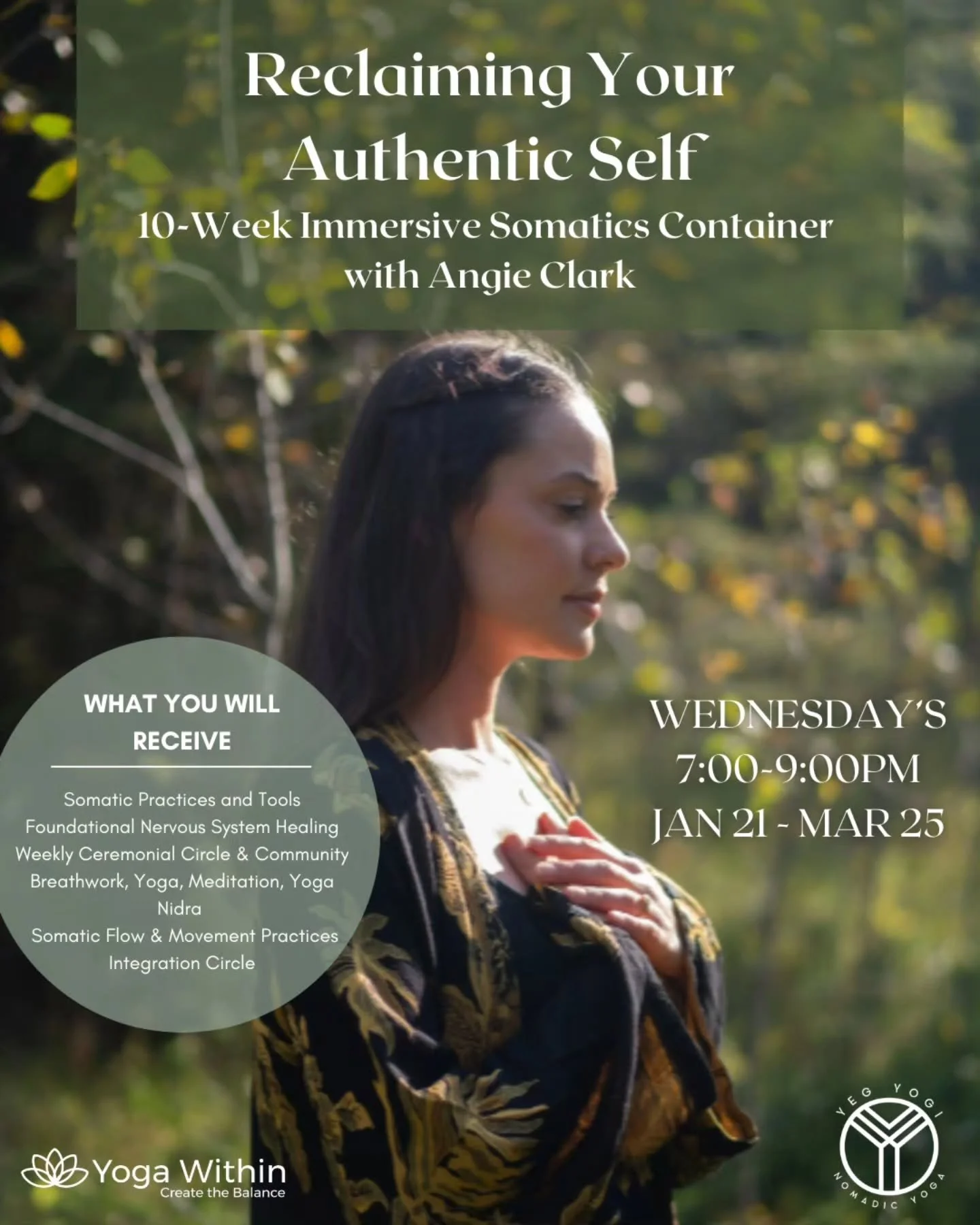 Join Angie for her returning session starting next week! As we explore the body&rsquo;s intelligence, we begin to understand that our emotions, patterns, and stories live within us&mdash;often unconsciously&mdash;and can be softened, witnessed, and r