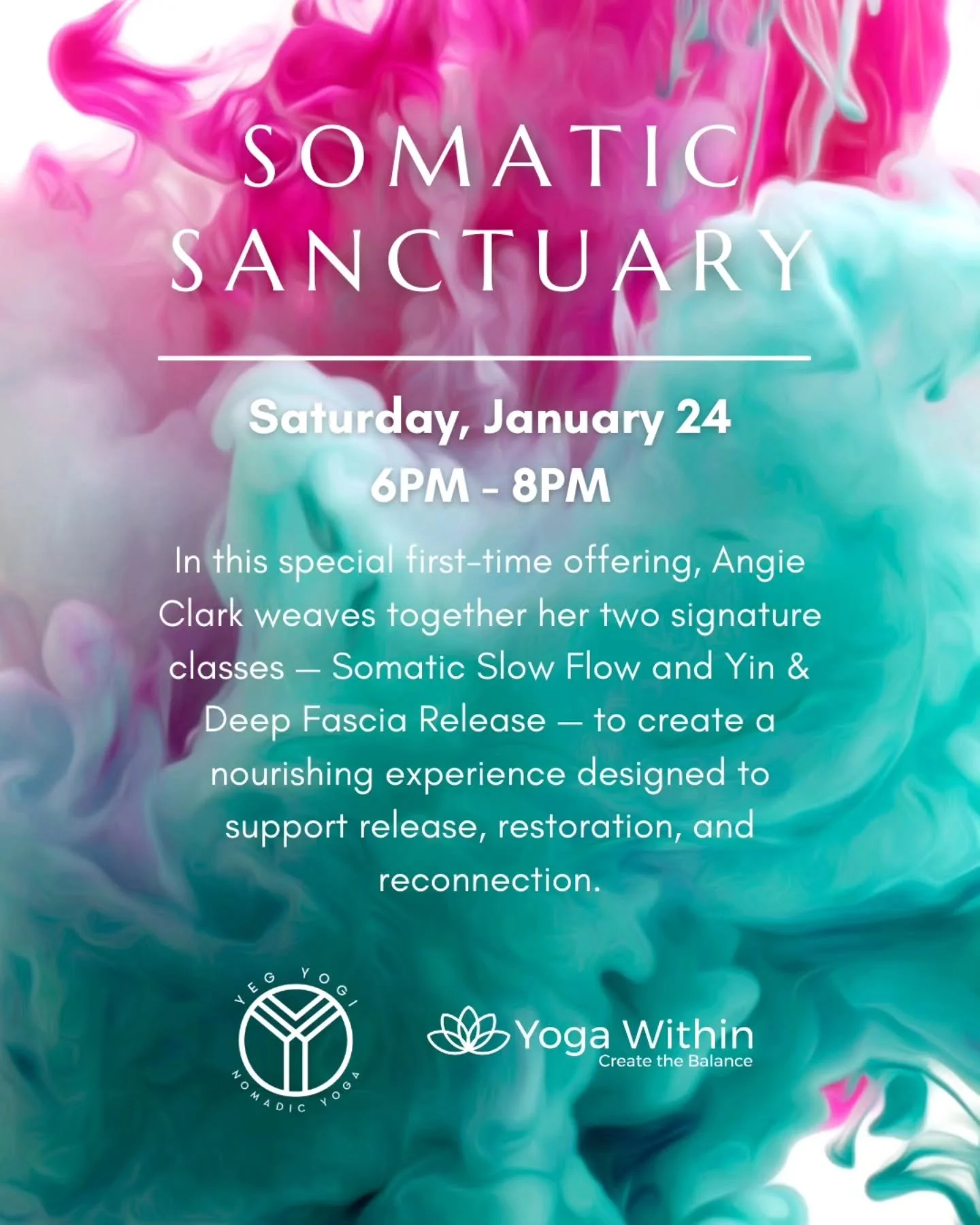 Join Angie this Saturday for Somatic Sanctuary

Whether you&rsquo;re seeking replenishment, relief from stress, or a deeper connection with yourself, Somatic Sanctuary offers a spacious container where the body remembers its ease and the mind softens