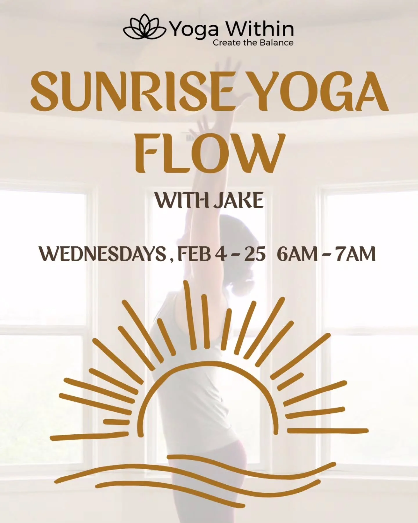 Begin your day with Jake as he leads you through a steady, grounding practice in the style of SATTVA Yoga. This Sunrise Flow class follows the rhythm of our regularly scheduled Hatha Flow offerings. Linking breath with mindful movement, balancing str