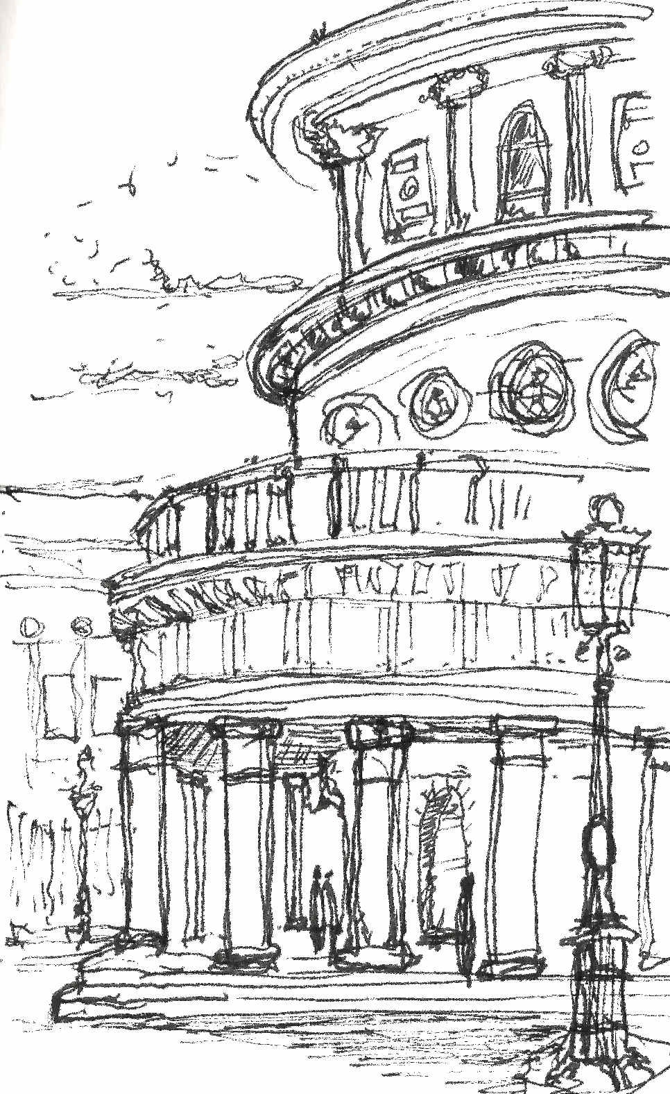 Circular Entrance Sketch