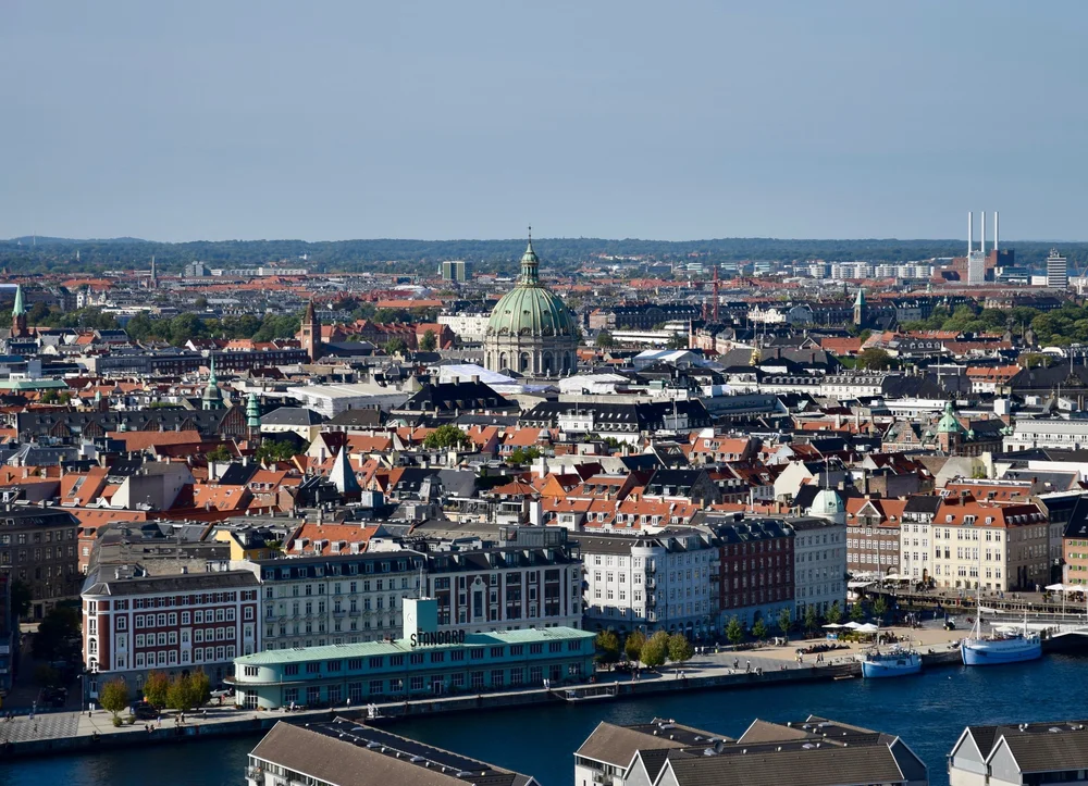 View North:  Frederik's Church Dome in the Distance