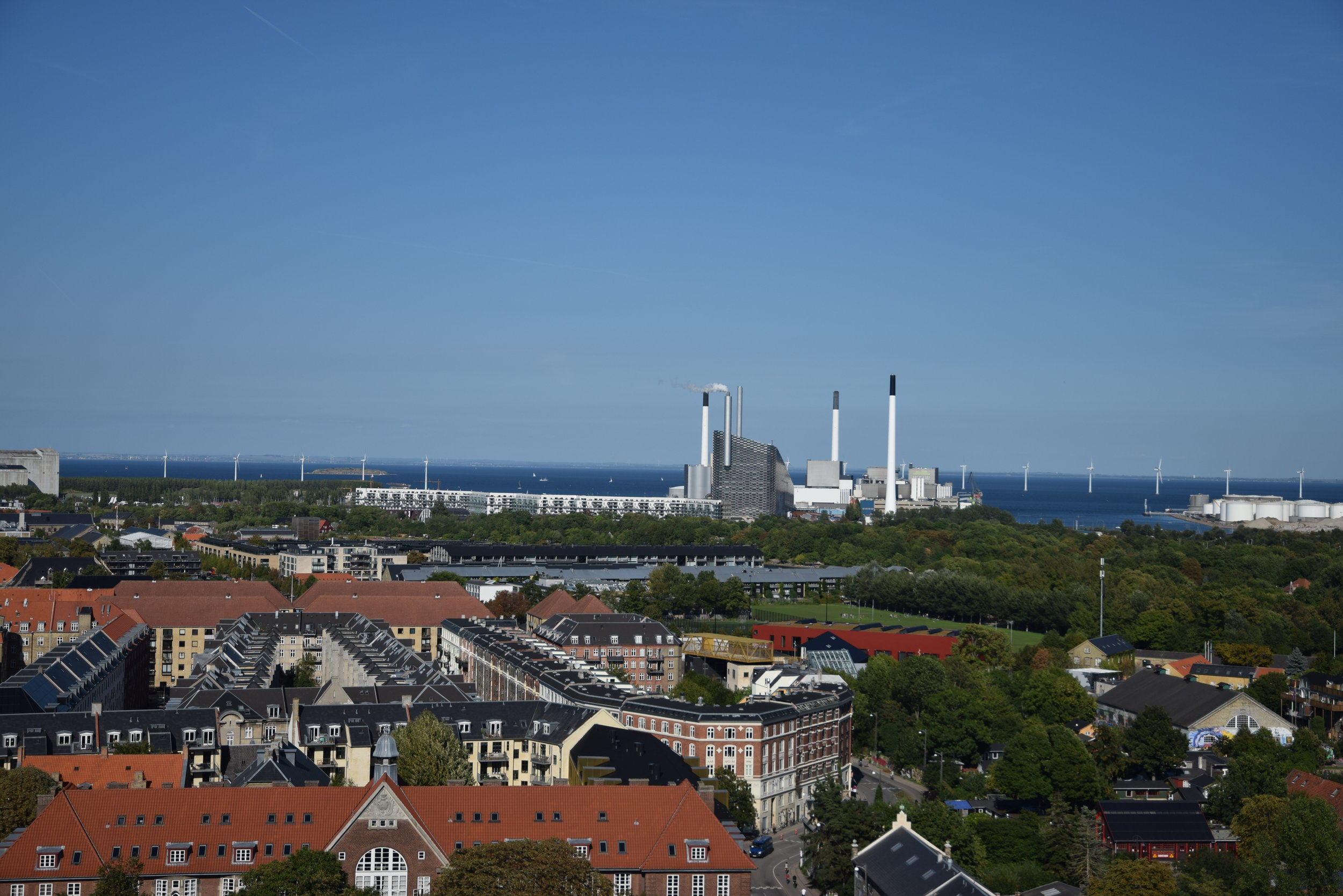 View North: Power Station and Wind Farm