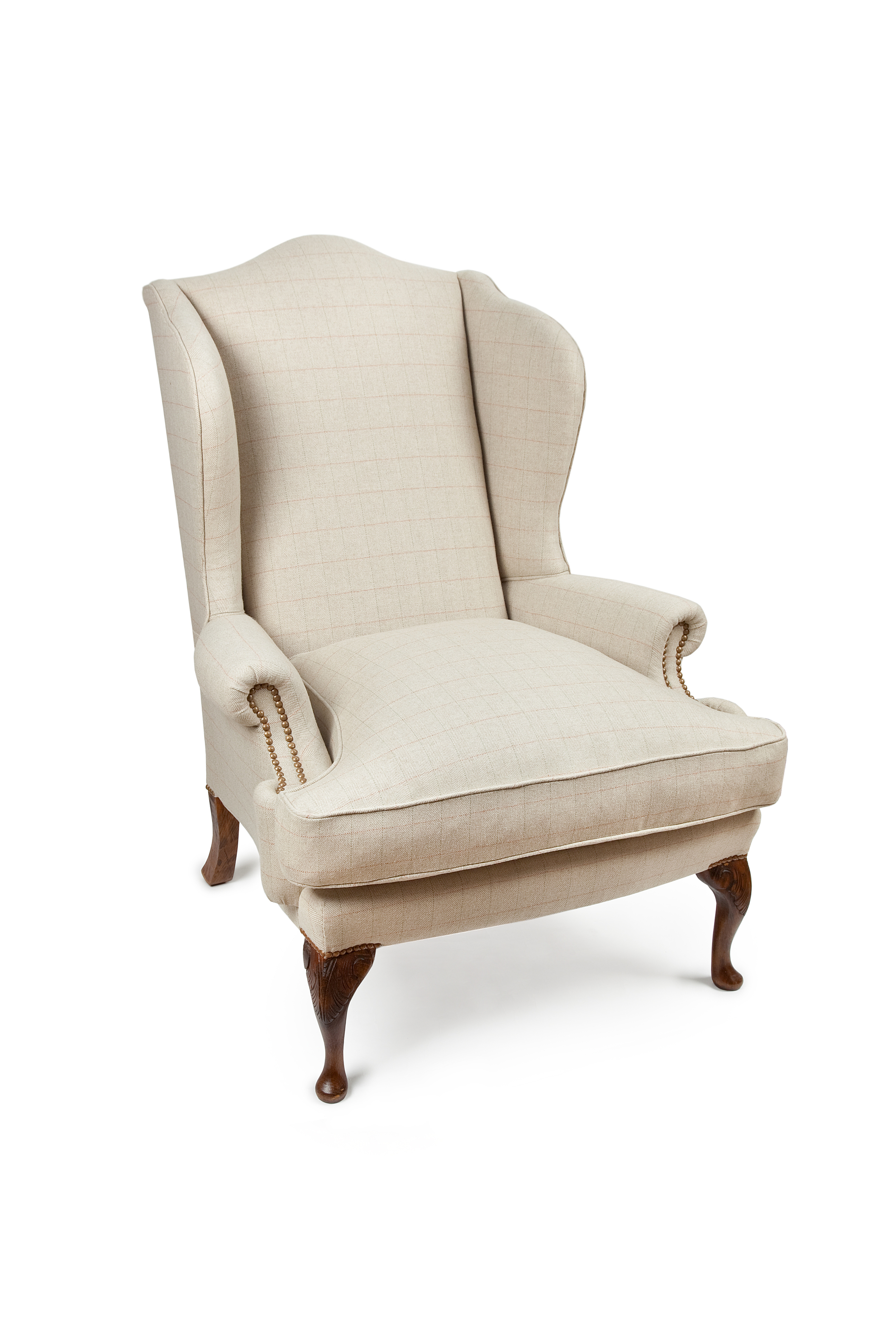  Queen Anne Chair with double scroll arm 