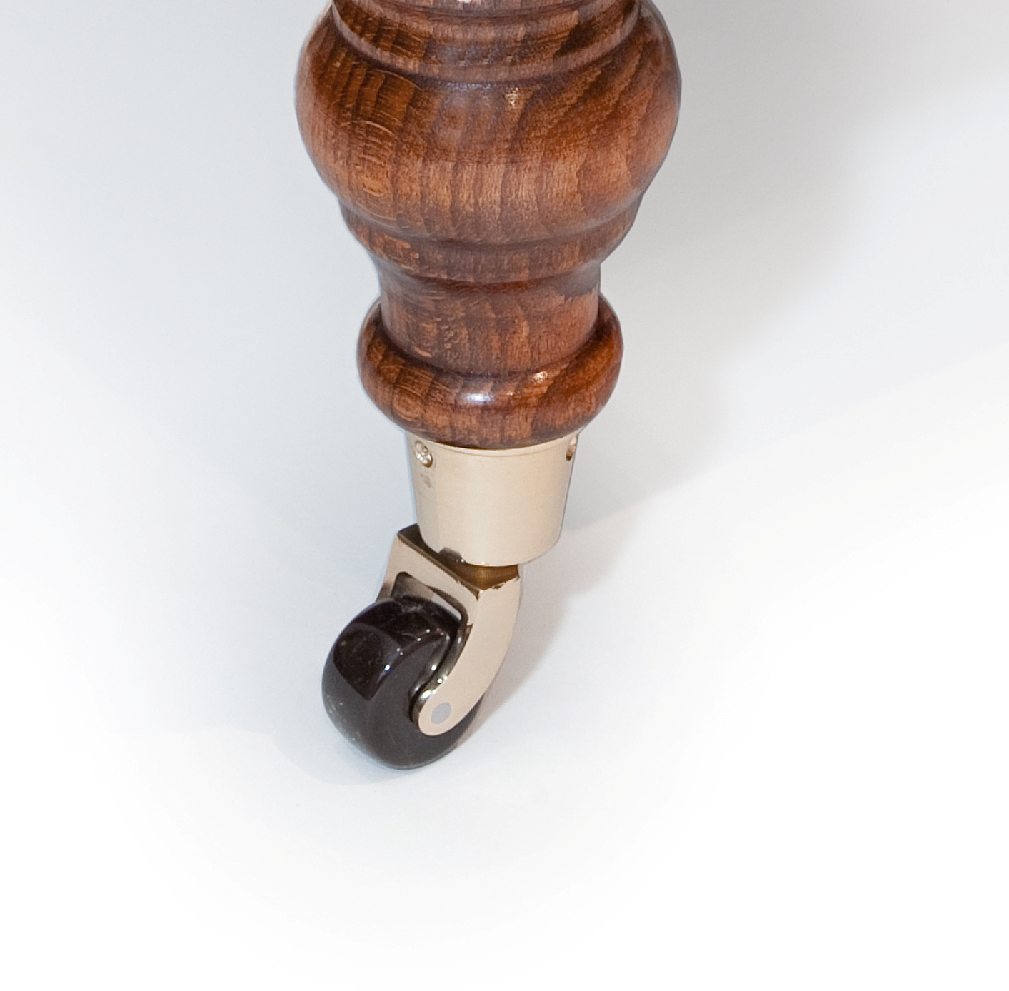  Show wood legs are stained, polished&nbsp;then waxed, which gives&nbsp;a traditional finish that has several advantages over modern spray lacquering, notably the&nbsp; beautiful &nbsp;wood grain is visible and chipping is minimised 