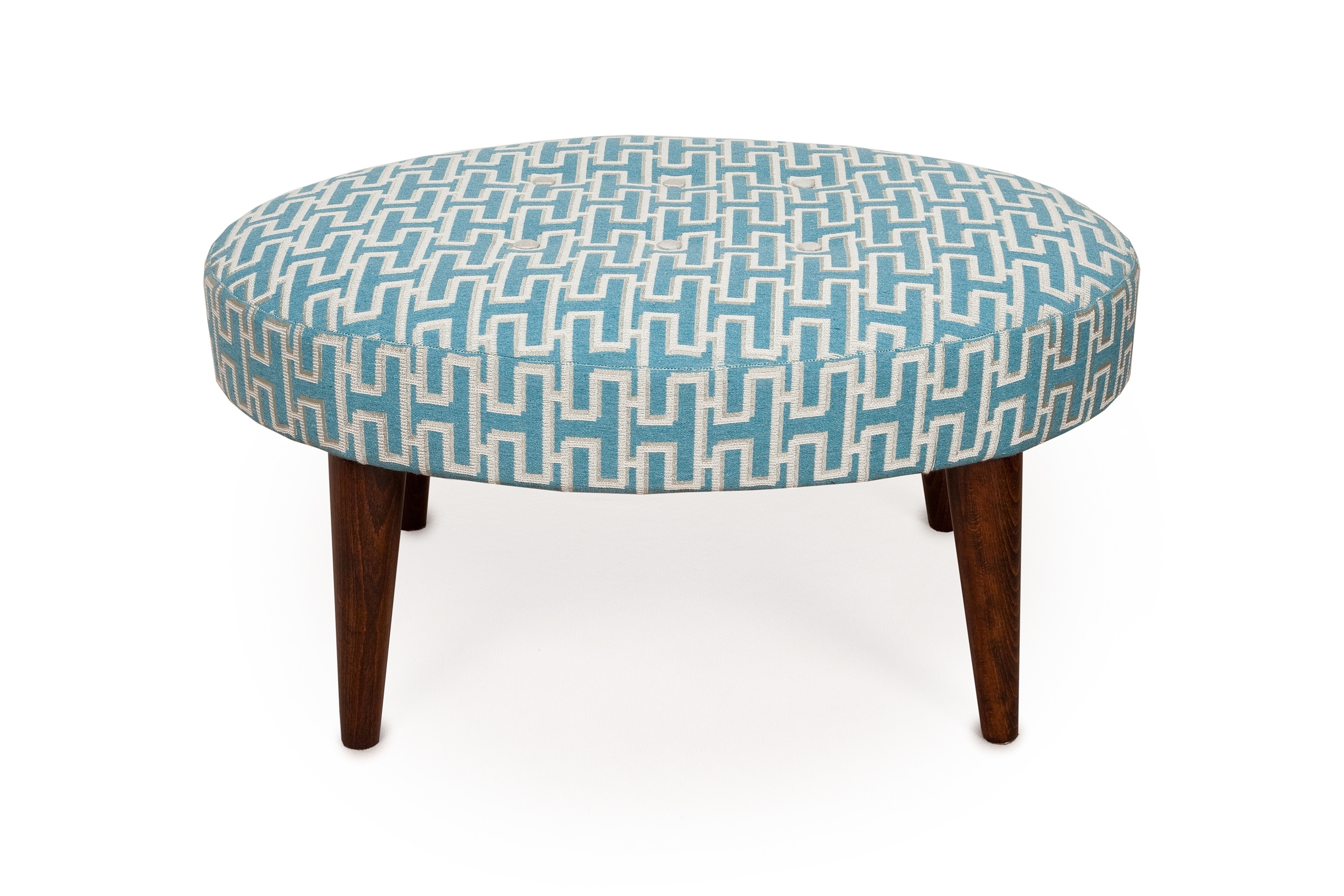  Small oval buttoned stool £295 + fabric 