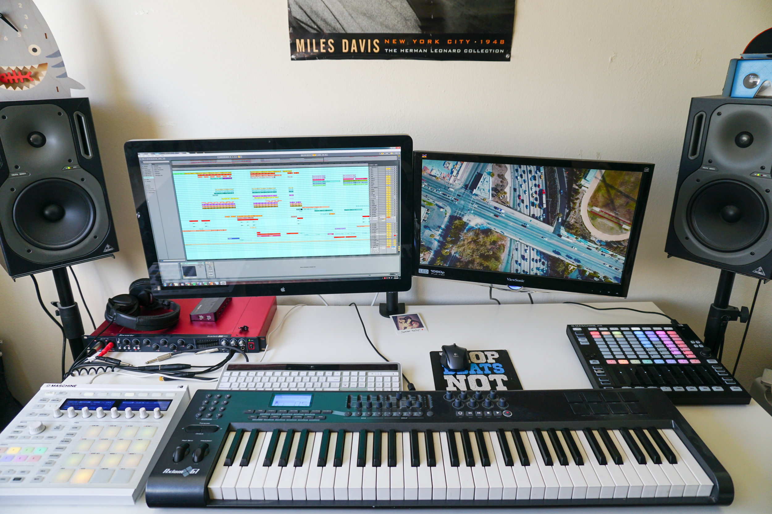  The work station of the Sound Designer, Michael Ponticello 