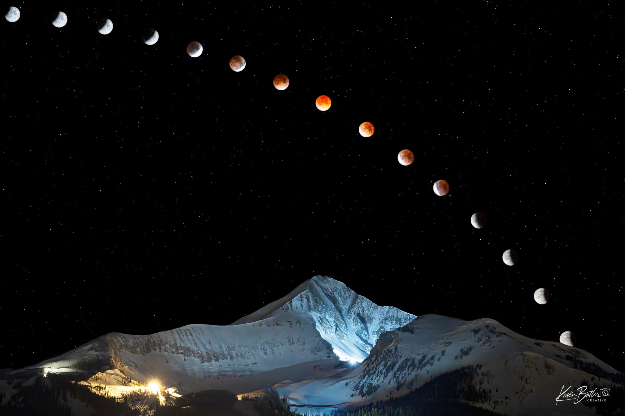 Moon Phases Over Lone Peak
Lunar Eclipse 2026, Big Sky, MT