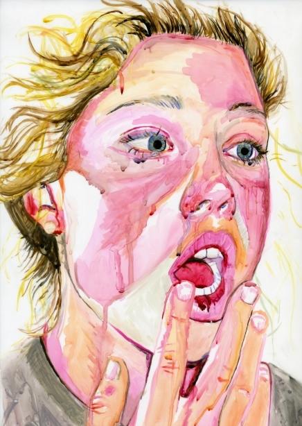 Watercolor on yupo, 2010