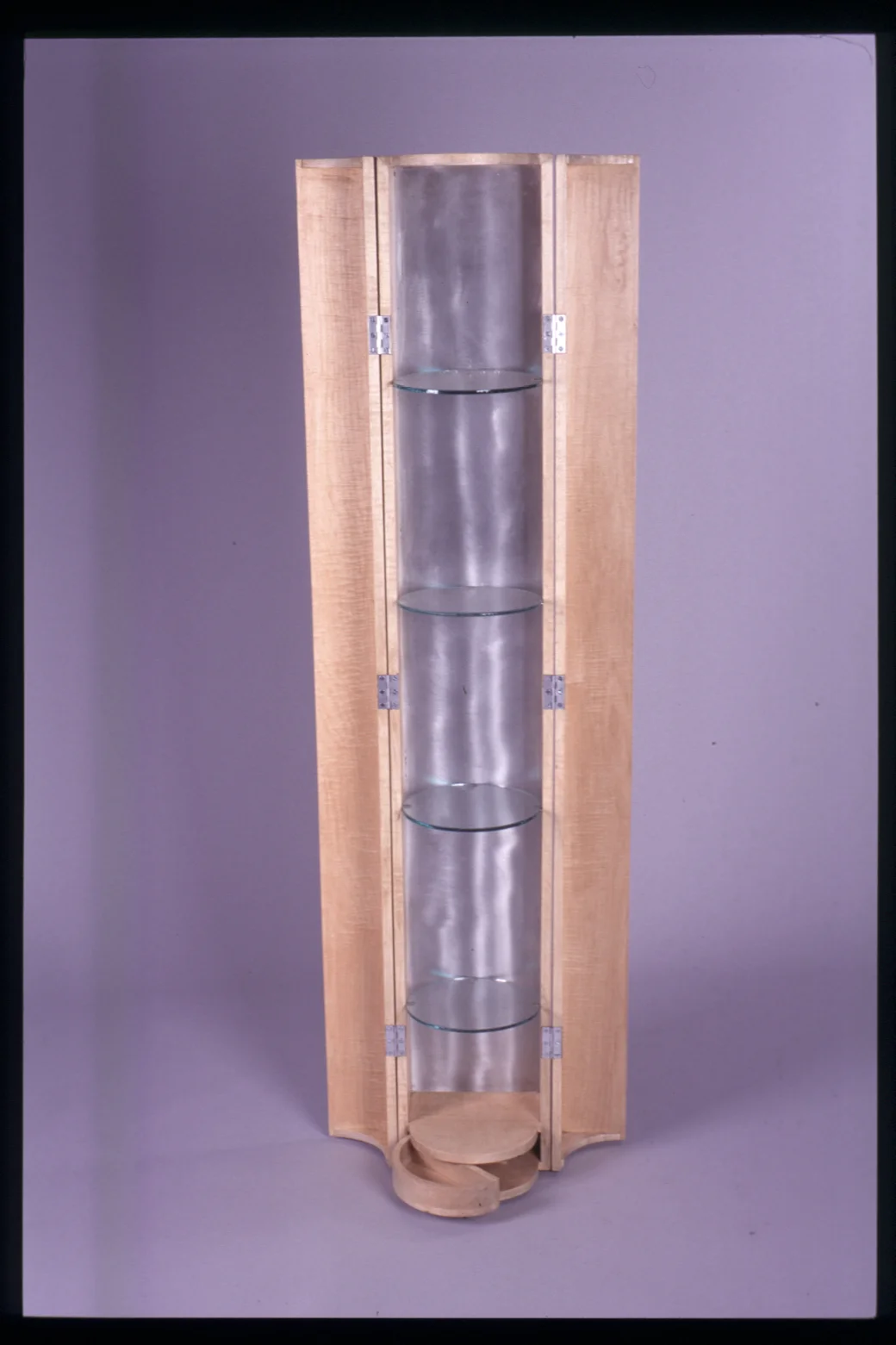 Curly Maple Wall Cabient - open view
