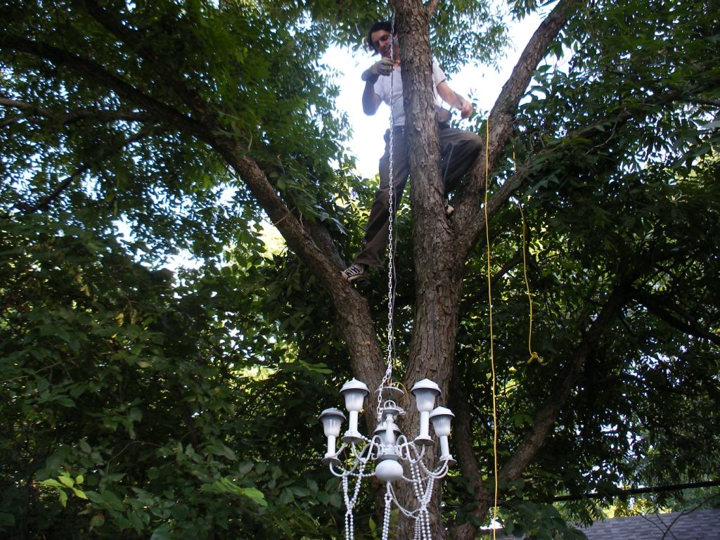 Recycled outdoor Chandelier