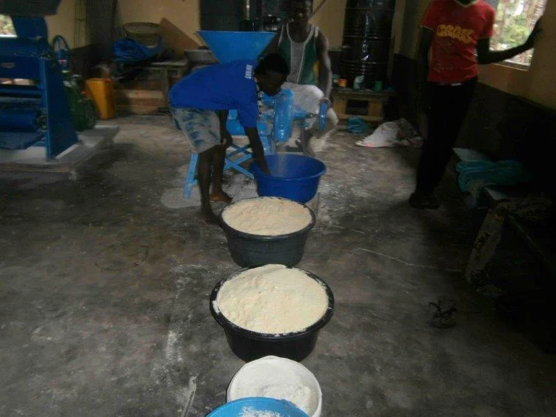 Corn mill in operation