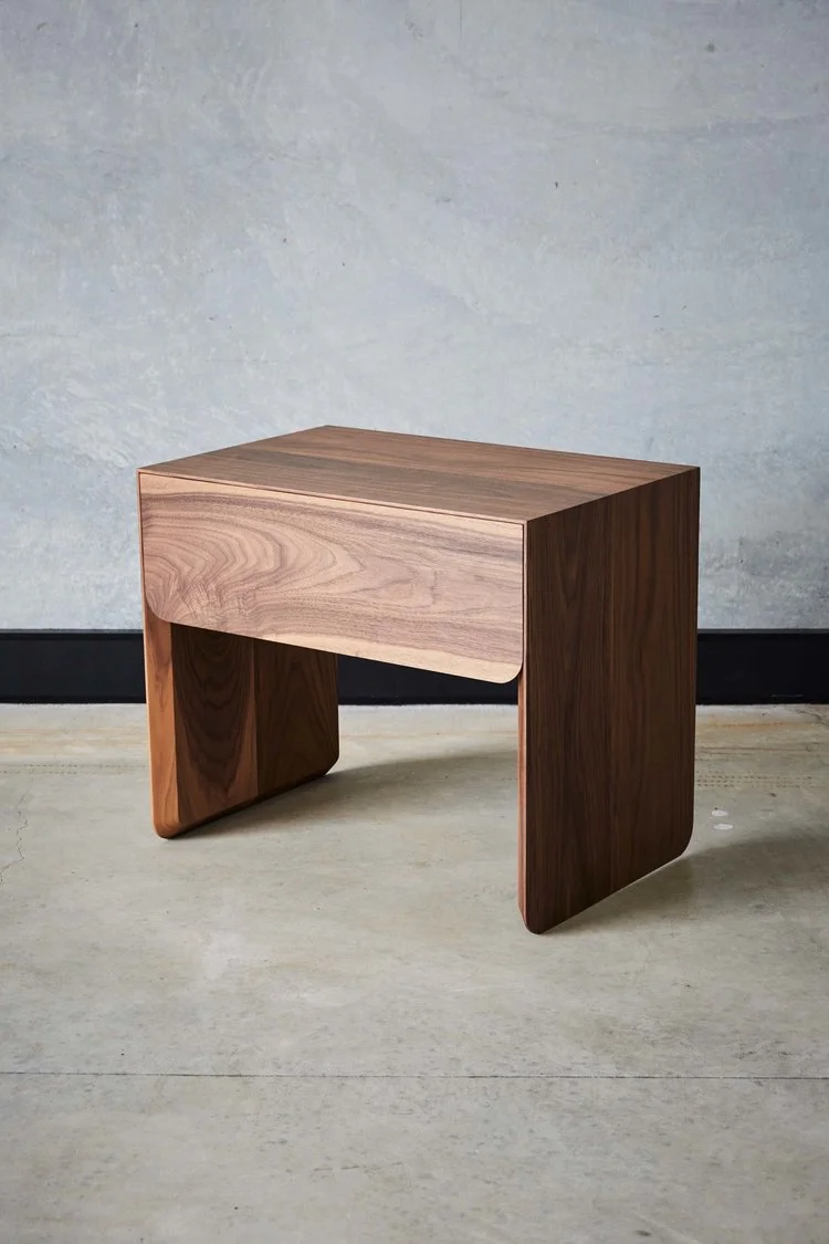 The Tacey Bedside Table by Mast Furniture out of Australia comes in several finishes. $1,850