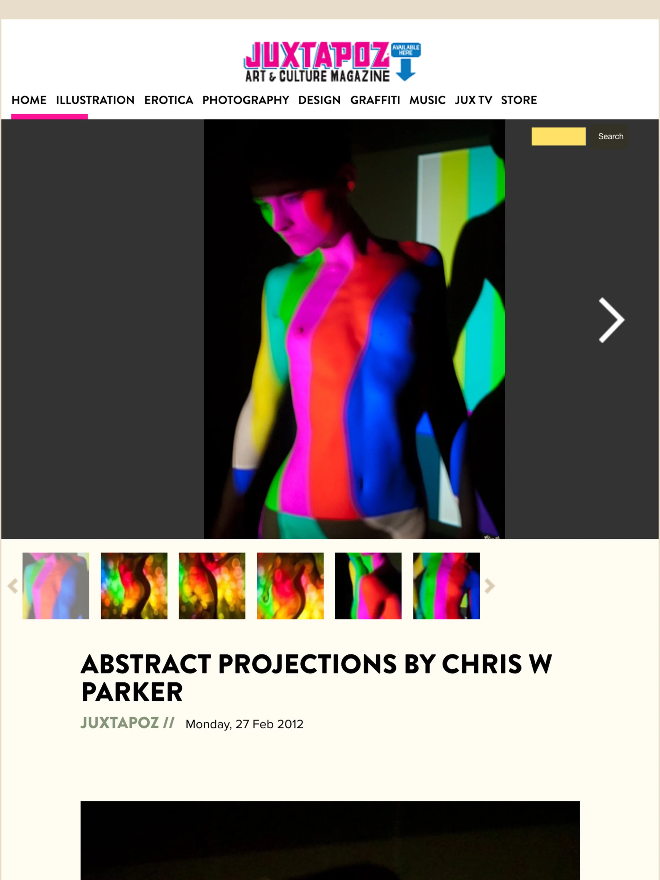 Juxtapoz, Abstract Projections Feature, 2012