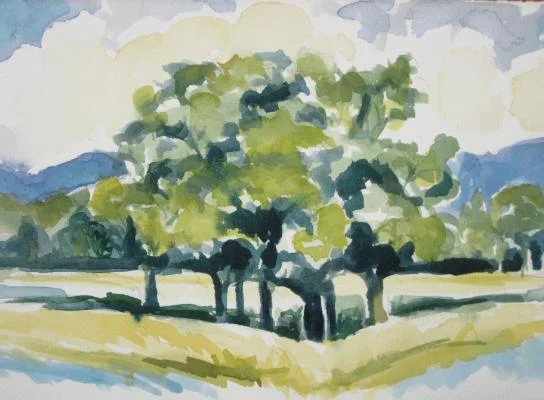 watercolor on paper 5x7in