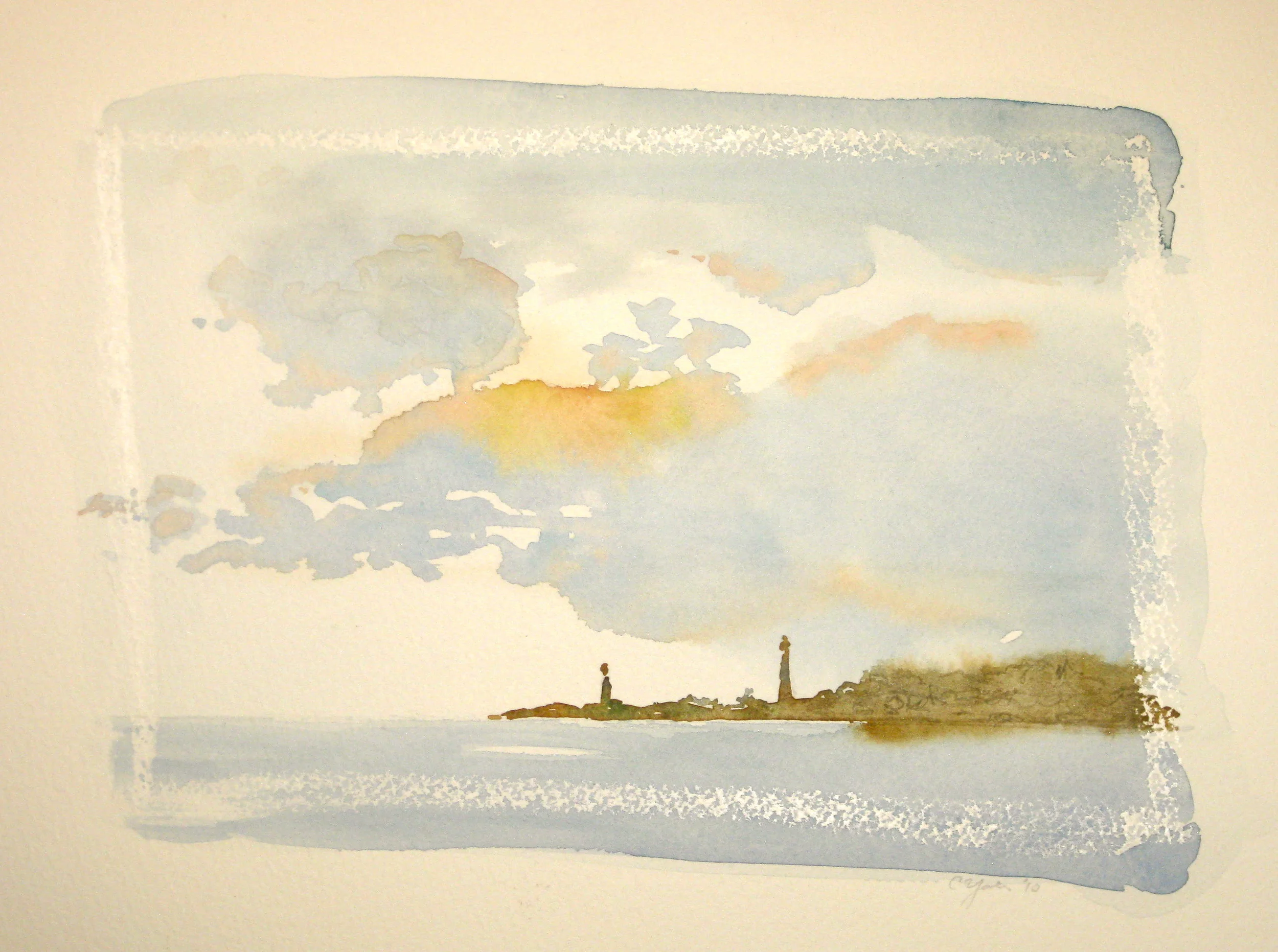  watercolor and wax on paper 8x10 