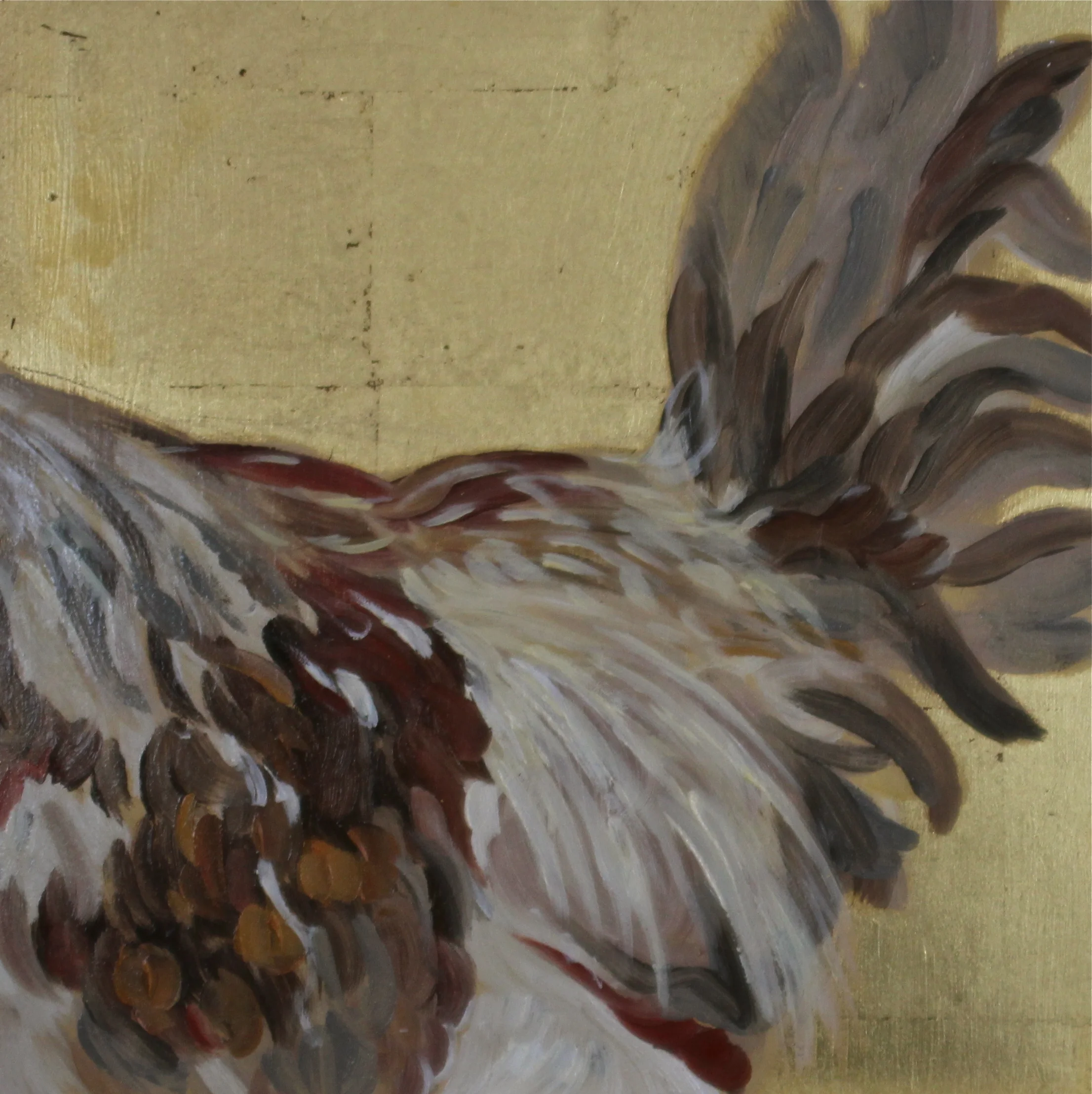  &nbsp;12 x12 x 2&nbsp;oil and 23k gold leaf on panel. sold. 